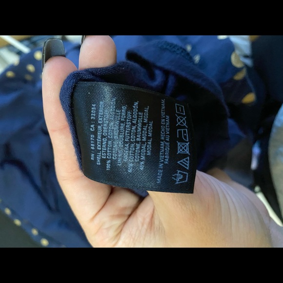 Anthropologie Maeve Ophira Polka Dot Dress S Navy Gold - Picture 8 of 11